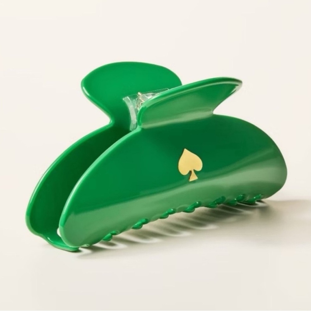 Kate spade Green Hair Claw Clip with Gold Accent